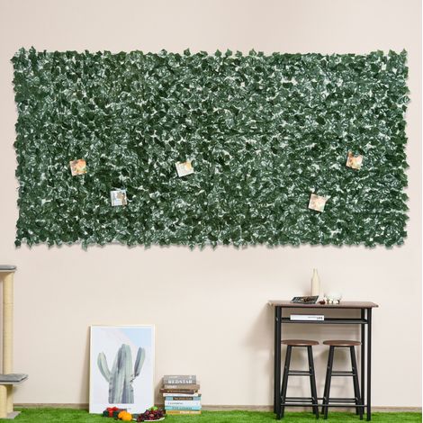 Siepe artificiale schermante 300 x 150 cm verde scuro per giardino e balcone OKMYHOME (1/5)