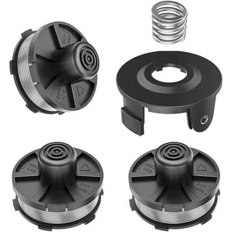 Lot de 3 bobines de fil de rechange pour coupe-herbe Makita 18 V DUR181Z/DUR181RF/DUR181, pour Makita 196146-9, couvercle de bobine 195858-1 (3 bobines + 1 couvercle de bobine + 1 ressort). TONCHEAN (1/4)