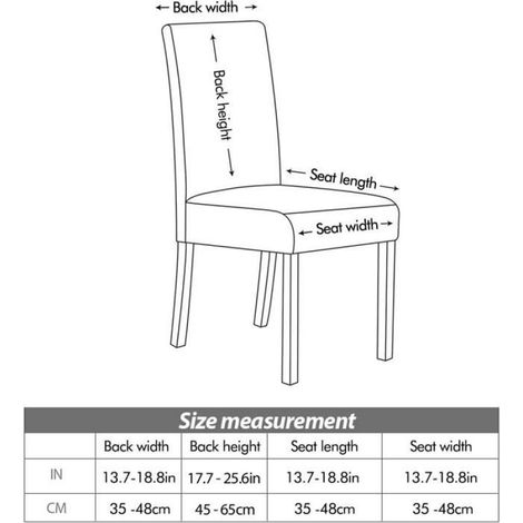 Housse De Chaise - Tissu Extensible Avec Ourlet Élastique - Pour Chaises De Salle À Manger - Lot De 6 Pièces (1/5)