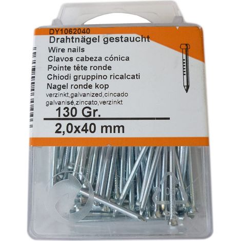 CONNEX - CHIODI GRUPPINO ZINCATI RICALCATI 2,0X40 GR.130