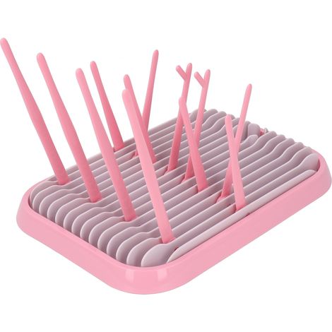 Multifunktionaler, tragbarer, abnehmbarer und faltbarer Flaschentrockner für den Haushalt, Rosa (1/5)