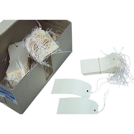 Étiquettes américaines - AGIPA - 1000 étiquettes - 100 x 51 mm - Résistantes - Ficelle de 25 cm