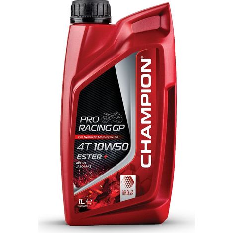 Aceite de motor Champion ProRacing GP 4T 10W50 éster + 1 litro de aceite sintético MA2 (AKC)