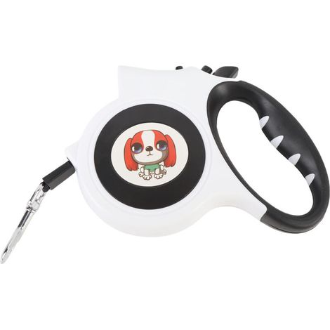 Correa retráctil para perros Crezuo de 5 m (16,4 pies), antienredos, telescópica automática con luz LED para paseos nocturnos.-Crezuo