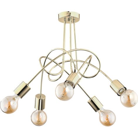 Lampadario Alfa Tango oro metallo 5xE27 max 60W 28315