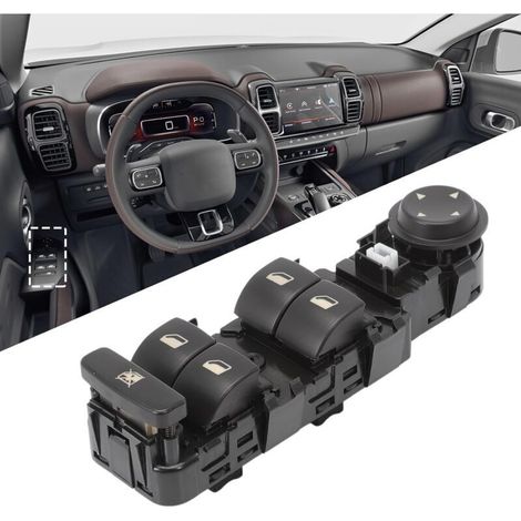 Interruttori per auto per Citroen C5 I, interruttore alzacristalli porta anteriore sinistra per Citroen C5 II, 6554.HQ, interruttore alzacristalli per C8 C8 Van 96332289ZF (1/4)