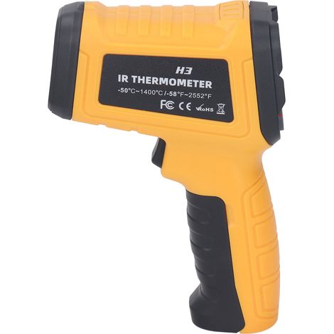 -50 bis 1400 °C Infrarot-Thermometer, hochpräzises, tragbares, hintergrundbeleuchtetes LCD-Temperaturmessgerät für industrielle Anwendungen, z. B. für Schweißarbeiten und Küche (1/5)