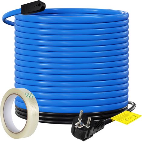 Jopassy 18m 306W Cavo di riscaldamento Cavo riscaldante antigelo autoregolante con termostato e 10 m di nastro adesivo IP68 (1/5)