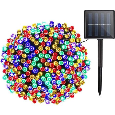 20M 200LED Guirlandes Lumineuses Solaires 8 Modes Étanche Blanc Lumière Guirlande Lumineuse Extérieur Décoration pour Jardin Terrasse Balcon Fenêtre Clôture Arbre Noël Mariage Fairy Lights (1/5)