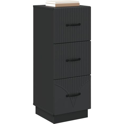 Maison Exclusive - Armoire à tiroirs Noir 33 x 34,5 x 87 cm Bois d'ingénierie
