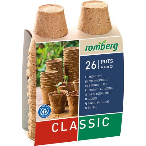 Pots Ronds Romberg Classic 26 Pièces Fibre de Coco, 6cm (1/5)