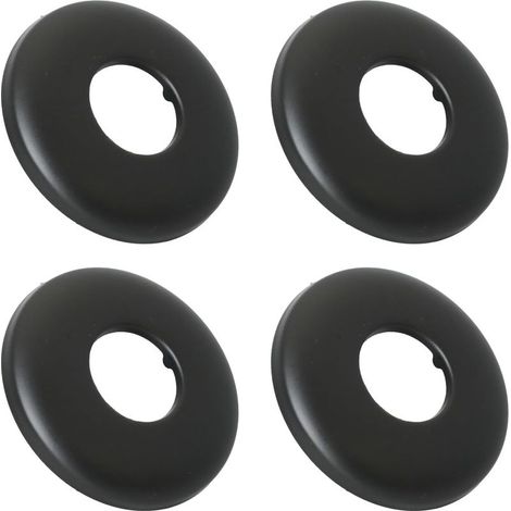 4pcs ( Noir) Rosace Mitigeur Douche Acier Inoxydable Ø 21mm x Ø 63 mm x hauteur 7 mm, Rosace Robinet, Garniture Pour Robinet De Douche Muraux (1/5)
