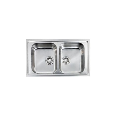 Lavello COMO 86X50 2 vasche ACCIAIO INOX (1/5)