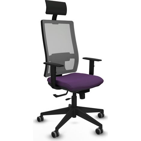 Silla de Oficina con Cabecero Piqueras y Crespo 1D066G1 Morado
