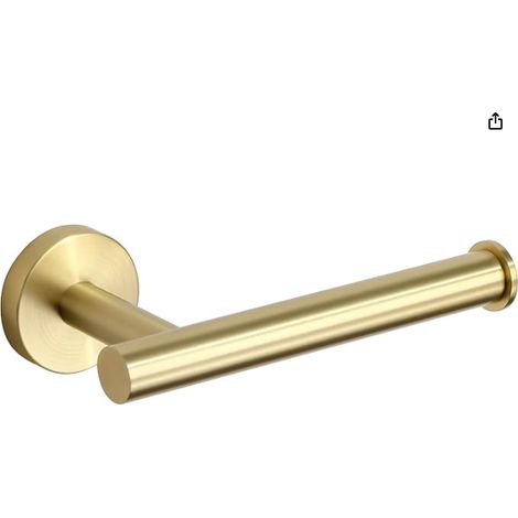 Porte Papier Toilette Mural, Derouleur Support Rouleau Papier Toilette en Acier Inoxydable SUS304 pour Salle de Bain et Cuisine, Doré, EGX888-G (1/5)