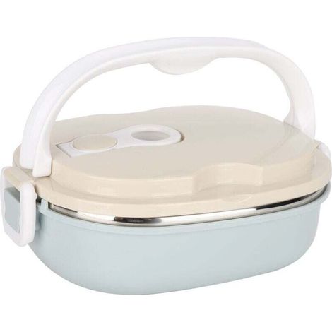Boîte à sandwich en acier inoxydable hermétique, Boîte à déjeuner isotherme portable avec poignée pour bureau pour Repas Chauds Thermiques Bol Récipient Alimentaire (1/4)