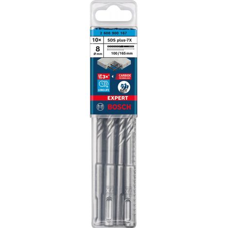 Bosch EXPERT SDS plus-7X Hammer Drill Bit 8 x 100 x 165 mm 10-pc 2608900167