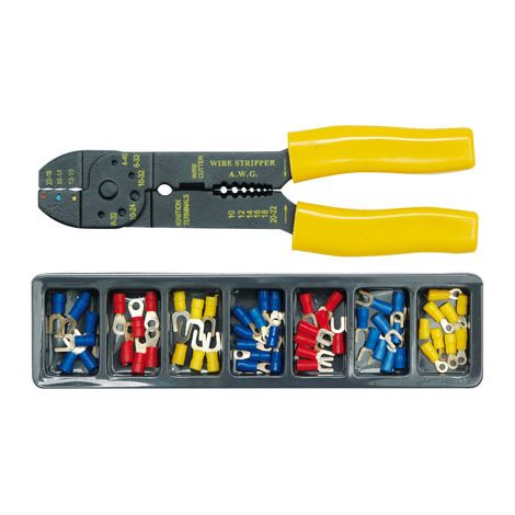 Pinza crimpatrice per connettori + connettori in cassetta - W-45050