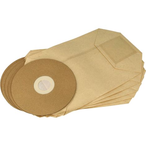 vhbw 5x sacchetto compatibile con Fimap FV 9+ Eco Energy, FV9+ aspirapolvere - carta / cartone, 22cm x 19cm Marrone