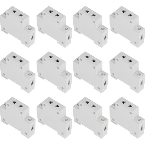 Prise de courant BERM montée sur Rail Din, 12 pièces, boîte de Distribution de sortie modulaire à 2 broches, accessoires 250V