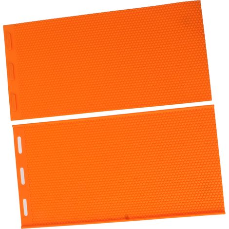 Moule en silicone pour cire d'abeille (5,4 mm), presse à cire gaufrée, moule pour feuille de nid d'abeille, accessoires apicoles, orange (1/5)