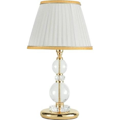Lampada da tavolo BACH 25x45 cm in vetro trasparente Oro (1/2)