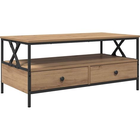 Maison Exclusive - Couchtisch Eiche handwerklich 100 x 51 x 45 cm