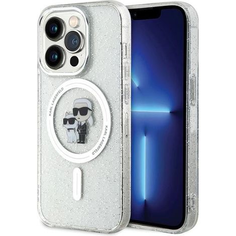 Karl Lagerfeld KLHMP15LHGKCNOT iPhone 15 Pro 6.1 transparentes Hardcase Karl&Choupette Glitter MagSafe (1/5)