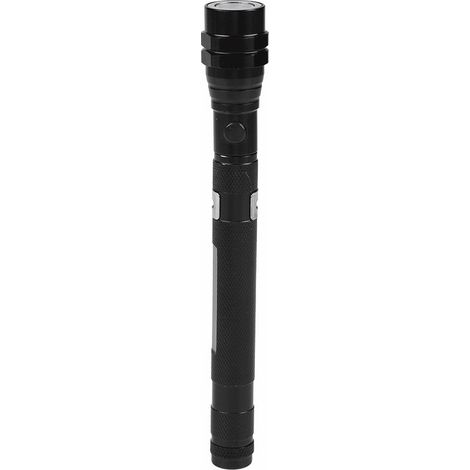 Lampe torche LED flexible et rotative avec extrémité magnétique multifonction (Noir) (1/5)