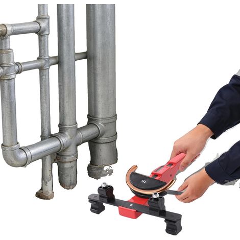 Plieur de tube manuel, taille de boîte à outils 50287 cm, angle de pliage 0-90°, adapté pour des tailles de tuyau de 6 à 22 mm, 7 moules, construction en fer et plastique durable (1/5)