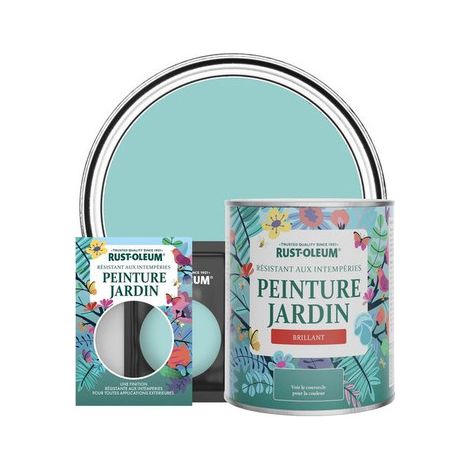 Peinture Jardin, Finition Brillante - Bleu-vert (1/3)
