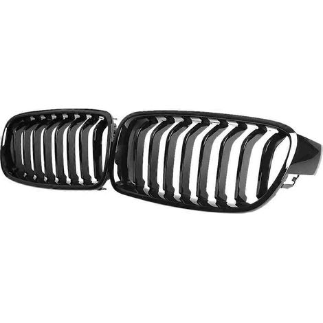 Frontgrill für 3er BMW F30 F31 F35 2012-2018 (glänzend schwarzer Einzellamellengrill, 2er-Set) (1/5)
