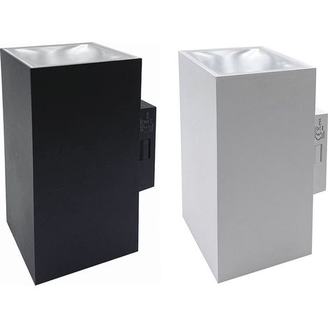 APPLIQUE LED RETTANGOLARE 18W IP65 220V DOPPIA LUCE SWITCH 3000K-4200K-6500KColore NERO (1/5)