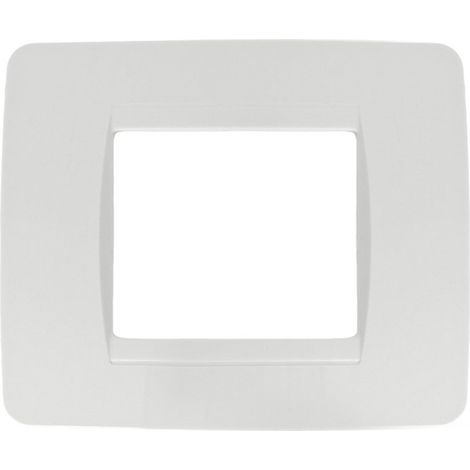 Placca Classic 502 2M Modulli tecnopolimero bianco Compatibile Bticino Matix SD68002 (1/2)
