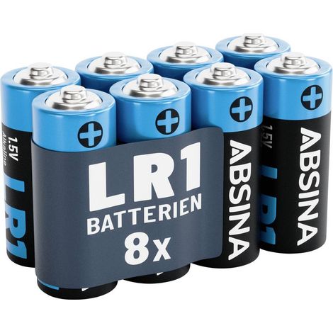 Absina Batteria (N) 1/3 Stilo (N) Alcalina/manganese 1.5 V 800 8 pz.