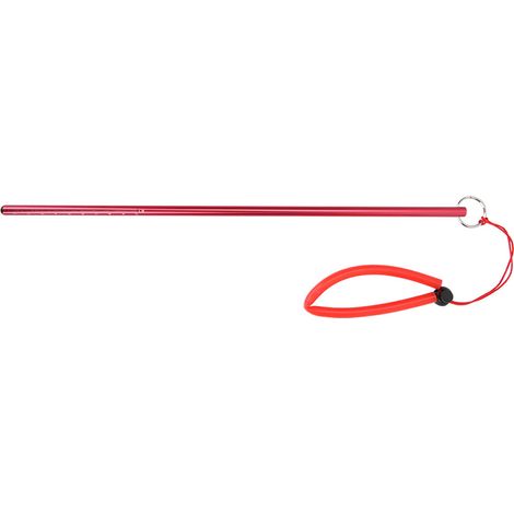 Bâton de pointage en alliage d'aluminium pour plongée sous-marine avec mesure et dragonne (rouge) (1/5)
