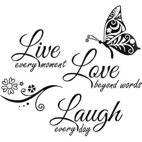 "Live, love, laugh" wall stickers, inspirational wall stickers, wall decoration, for decorating the bedroom and living room. (1/4)