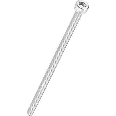 50Pcs Vis à Tête Cylindrique à Six Pans Creux [M3-0.5 x 60mm] Douille Allen Entièrement Filetée en Acier Inoxydable 304 pour Moteur Électrique, Impression 3D, Argenté (1/5)