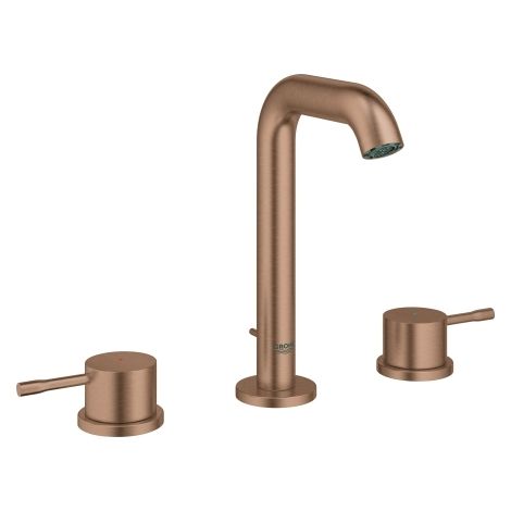 Grohe Essence - Waschtischarmatur mit Ablaufgarnitur, 3-Loch-Montage, Warm Sunset gebürstet 20296DL1 (1/4)