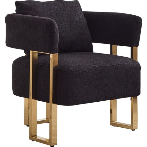 Fauteuil lounge en simili cuir respirant, design élégant pour salon, balcon ou bureau (1/5)