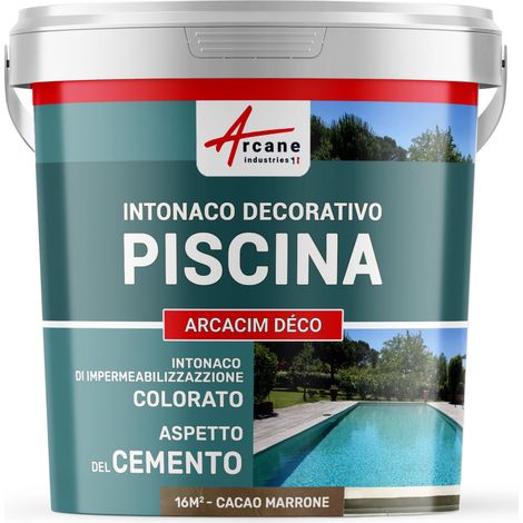 Intonaco per piscine, decorativo di finitura e impermeabilizzante - ARCACIM DECO - 16 m² Marrone Cacao - ARCANE INDUSTRIES