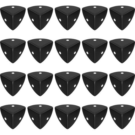 20 Stück Metall-Tischeckenschutz, Metall-Winkelschutz, Metall-Eckenschutz, Metall-Möbeleckenschutz, Schutzecken für Kisten, Schränke, Schreibtische, Möbel (schwarz)