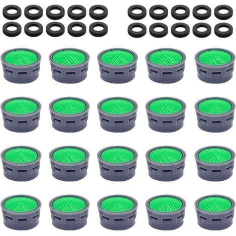 20-piece faucet aerator, faucet flow regulator, faucet filter with gasket and ABS filter nozzle for kitchen and bathroom faucets (1/5)