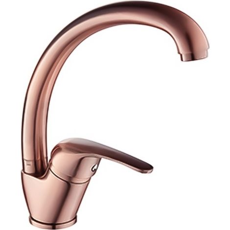 Rubinetto cucina a canna alta in ottone ramato Remy (1/2)