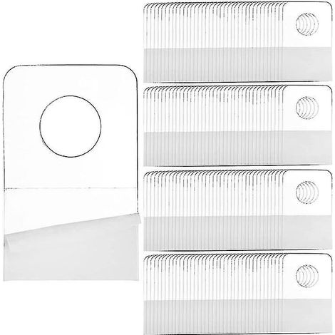 1000 étiquettes adhésives suspendues, crochets de suspension à trou rond de 2,5 x 3,8 cm pour magasin de détail (1/5)