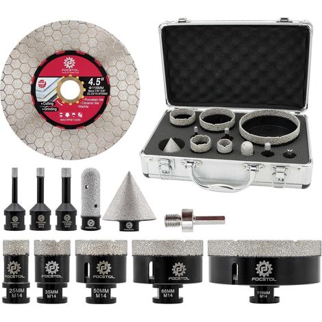 Fliesenbohrer Diamant Bohrkronen Keramik Marmor Set SET8 (1/5)