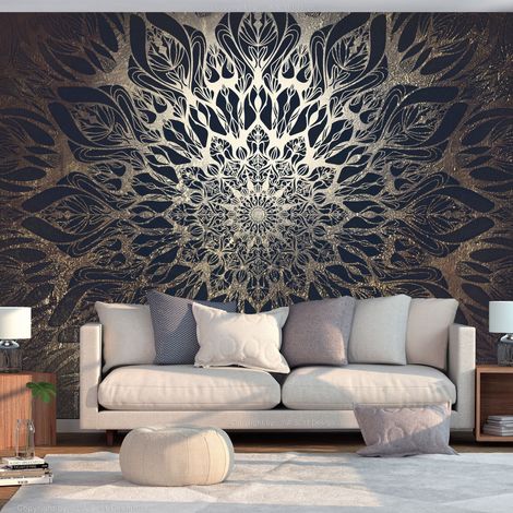 Fotomurale adesivo - Spider Web (Brown) - 392x280