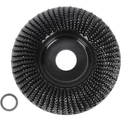 Disque abrasif pour bois, 125 mm, fraise à bois pour meuleuse d'angle, disque abrasif flexible, disque de sculpture sur bois, polissage, sculpture, meulage (rond) (1/5)