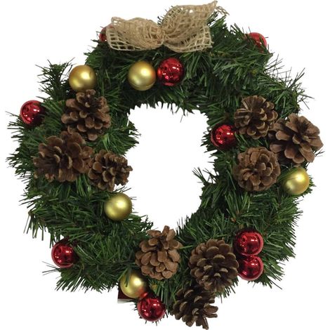 Weihnachtsdekoration aus Zogno, Strukturfarbe Rot, Grün
