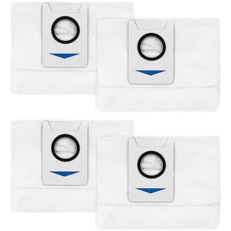 Sacchetti per aspirapolvere (confezione da 4) per stazione aspirante Ecovacs Deebot X1 Omni / X1 e Omni / T20 Omni, grande capacità 3 litri, ricambi